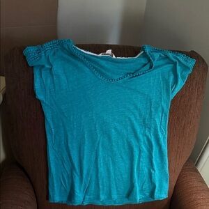 Teal Short Sleeve Women's Top